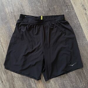 Hoka Men’s Running Shorts Small S Black With Liners 7”
